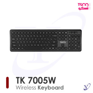 کیبورد بی سیم تسکو TK 7005W نمای کلی با حروف فارسی
