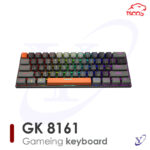کیبورد گیمینگ تسکو GK 8161 نمای روبرو با نورپردازی RGB
