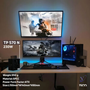 پاور تسکو TP 570N نصب شده داخل کیس کامپیوتر اداری