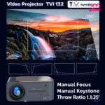 ویدئو پروژکتور هوشمند تسکوویژن TVI 132 با تصویر 200 اینچی روی دیوار