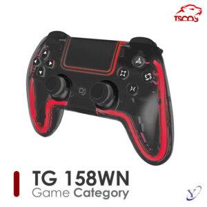 گیم پد بی سیم تسکو TG 158WN با بدنه شفاف و نور LED داخلی